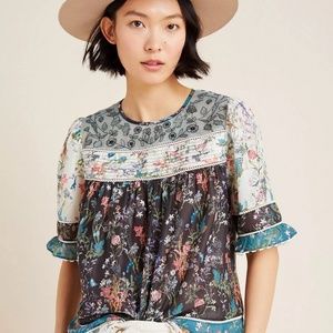 Anthropologie Seen Worn Kept Daisy Lace Blouse